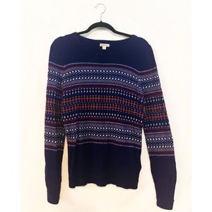 Blue long sleeve sweater